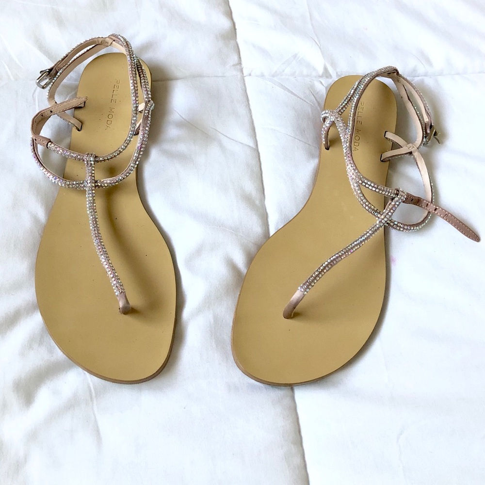 Pelle Moda crystal embellished sandals